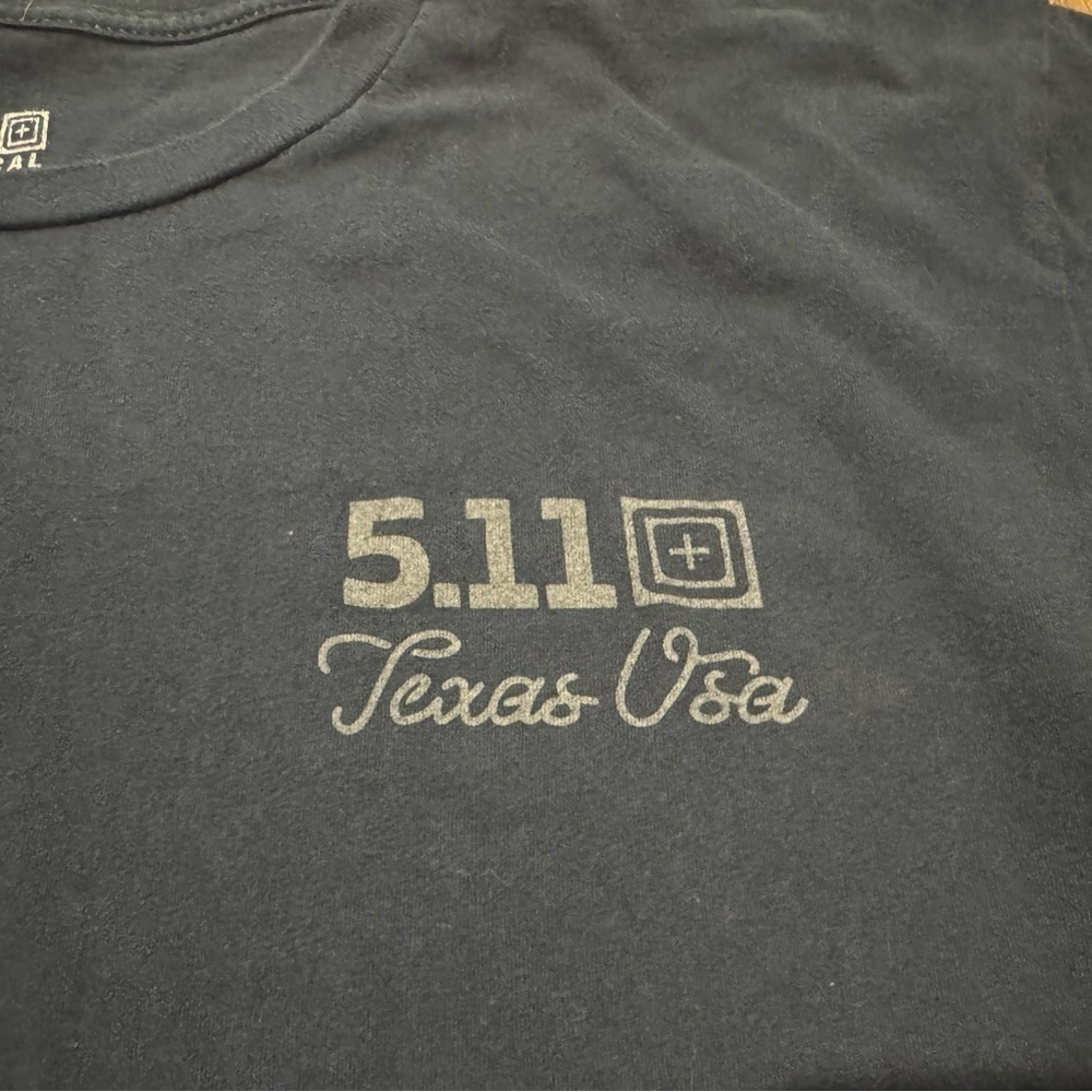 5.11 Tactical Texas State Short Sleeve T-Shirt Navy Blue Size Medium - Picture 4 of 8
